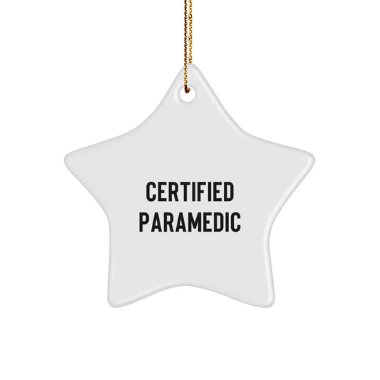 Funny Rescue Worker Gifts from Men for Rescue Worker, Rescue Worker Star Ornament, Certified Rescue Worker Christmas Unique Gifts - Image 1