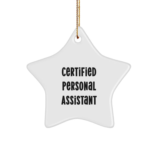 Funny Quote Personal Assistant Star Ornament Gifts from Men to Personal Assistants for Christmas Unique Decorations - Image 1