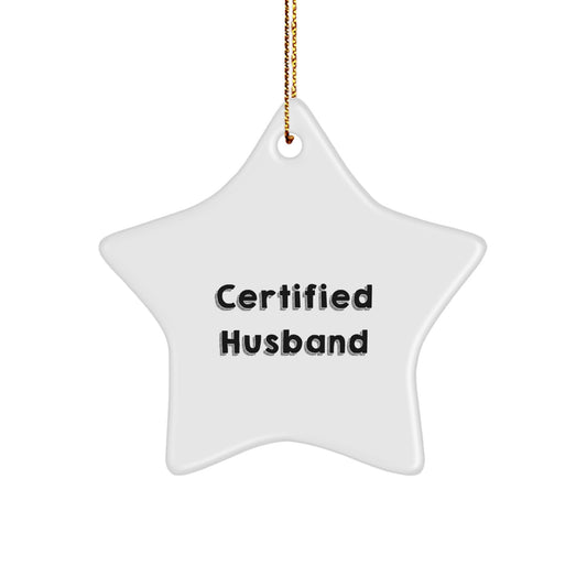 Funny Husband Star Ornament Gifts from Loved Ones for Christmas Unique Husband - Image 1