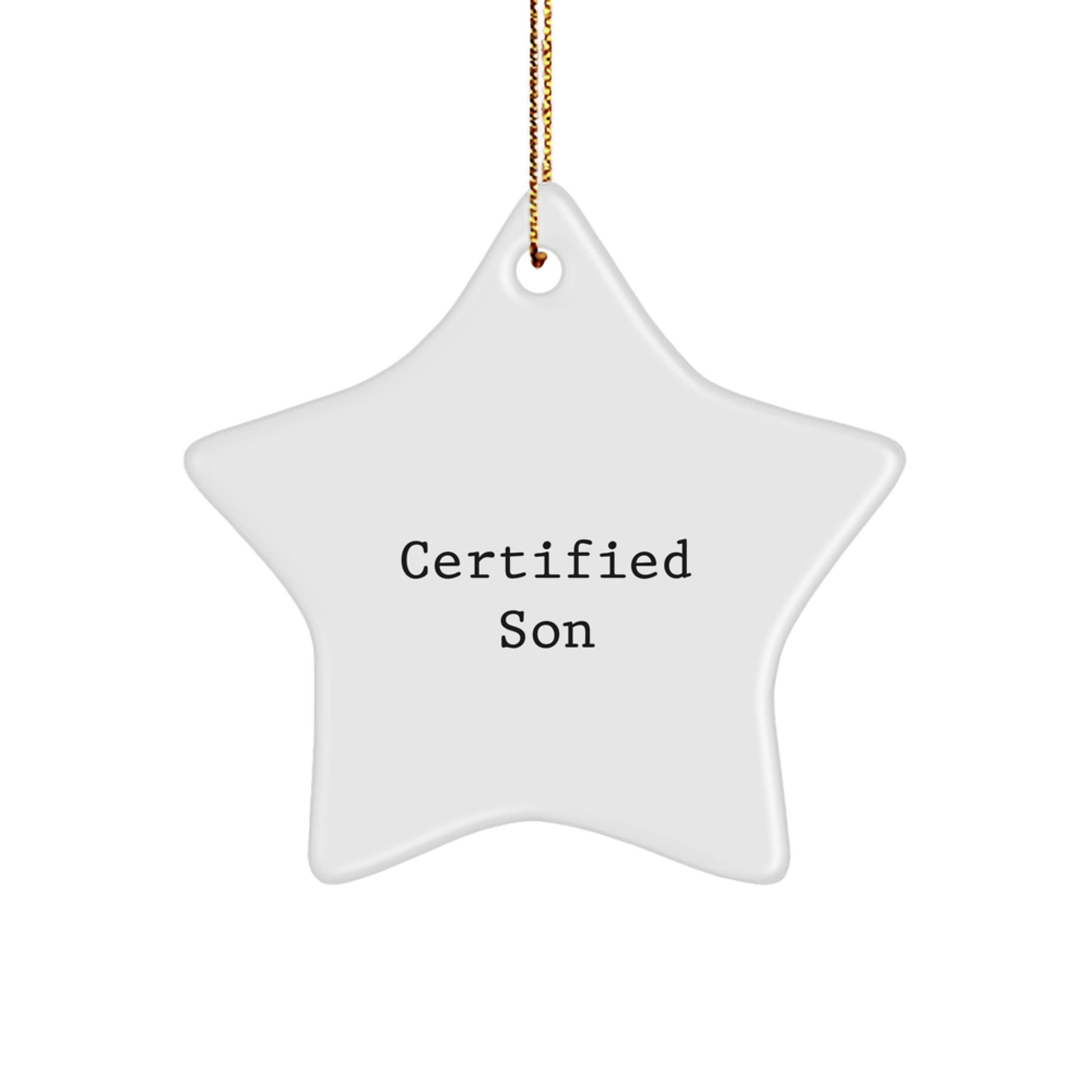 Funny Son Star Ornament Gifts from Mom to Son for Christmas Unique Decorations - Image 1