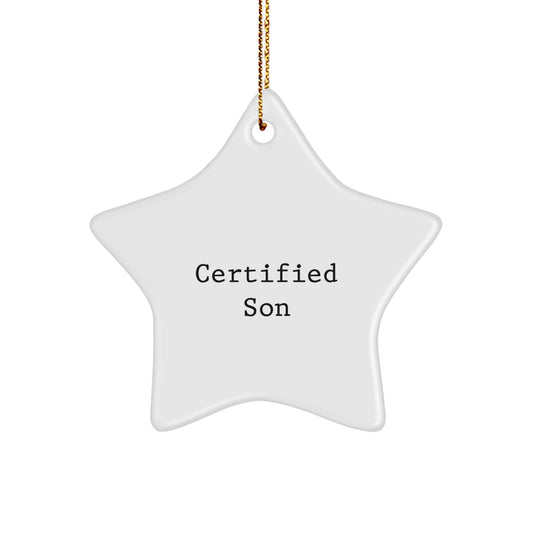 Funny Son Star Ornament Gifts from Mom to Son for Christmas Unique Decorations - Image 1