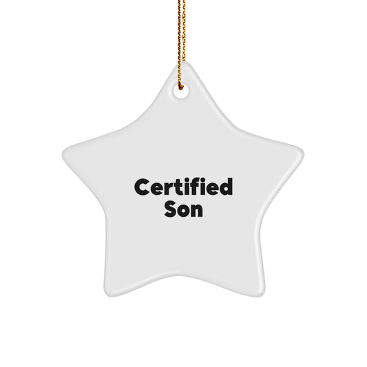Funny Quote Son Star Ornament Gifts from Family for Christmas Unique Decoration - Image 1