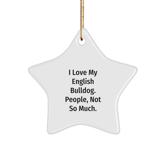 Funny English Bulldog Star Ornaments Gifts from Family for Christmas - Image 1