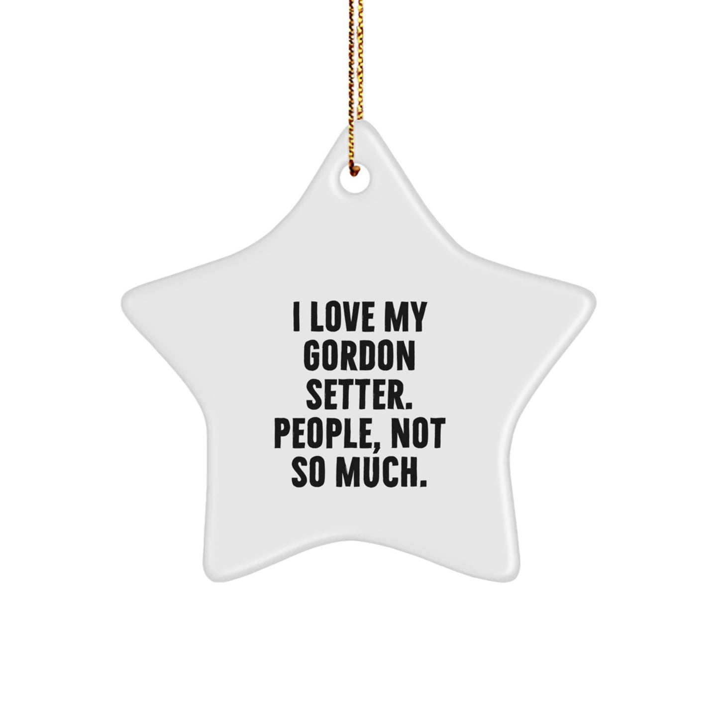 Funny Gordon Setter Dog Star Ornament Christmas Unique Gifts for Men Women Friends Family from People Who Love Their Setters More Than People - Image 1