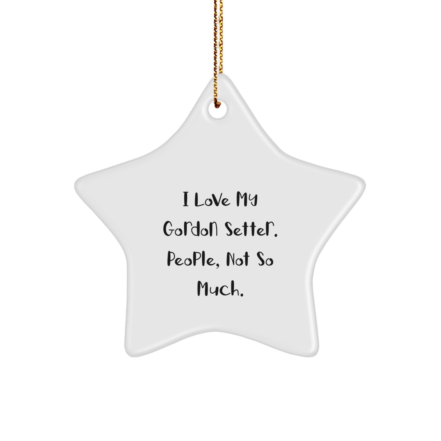 Gordon Setter Dog Lover Gift Funny Star Ornament Gifts from Friends for Him or Her at Christmas - Image 1