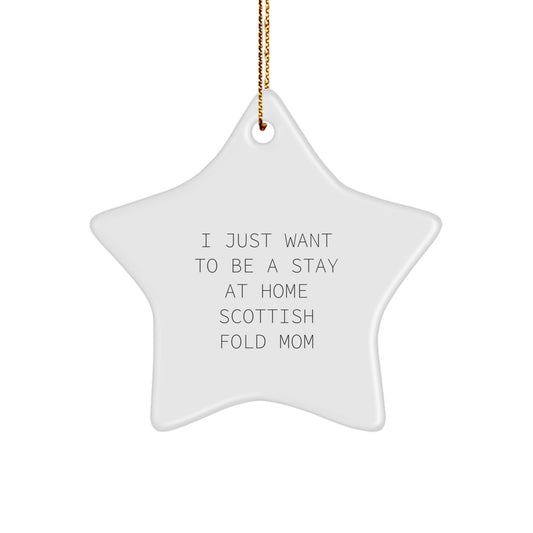 Scottish Fold Cat Mom's Inspirational Star Ornament Gifts from Friends for Christmas - Image 1