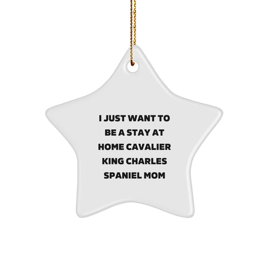 Cavalier King Charles Spaniel Dog Mom Gifts from Friends, Christmas Unique Gifts for Cavalier King Charles Spaniel Dog Enthusiasts, Star Ornament - Image 1
