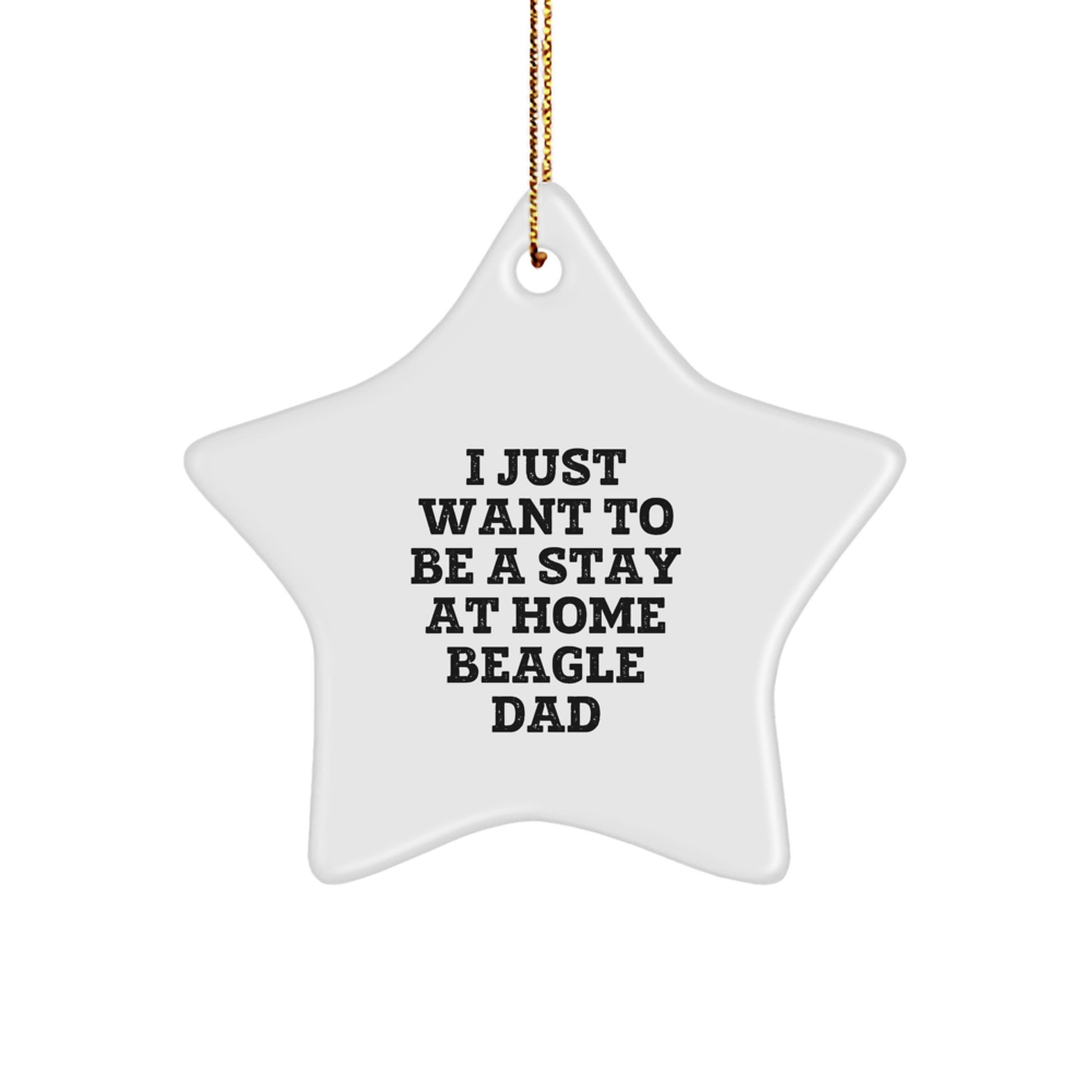 Funny Beagle Dog Christmas Star Ornament Gifts from Men to Beagle Dad, Handmade Star Shaped Decoration, Ideal Gift for Stay At Home Beagle Dad, Friends and Family - Image 1
