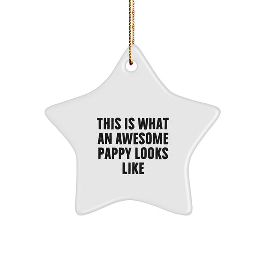 Funny Pappy Star Ornament Gifts from Friends Christmas Unique Pappy Gifts - Image 1