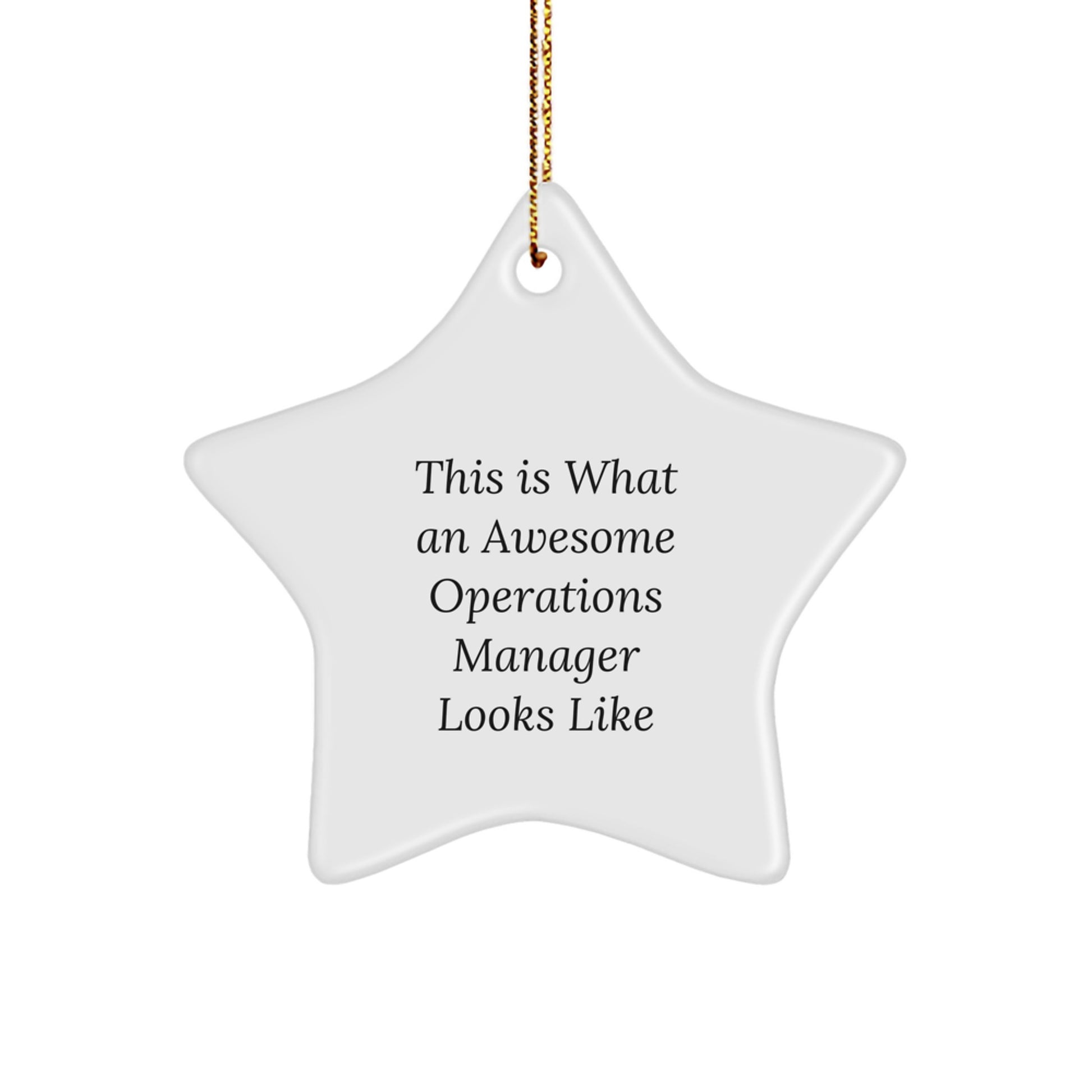 Funny Operations Manager Gifts from Family, Star Ornament This Is What An Awesome Operations Manager Looks Like, Christmas Unique Gifts for Operations Manager - Image 1