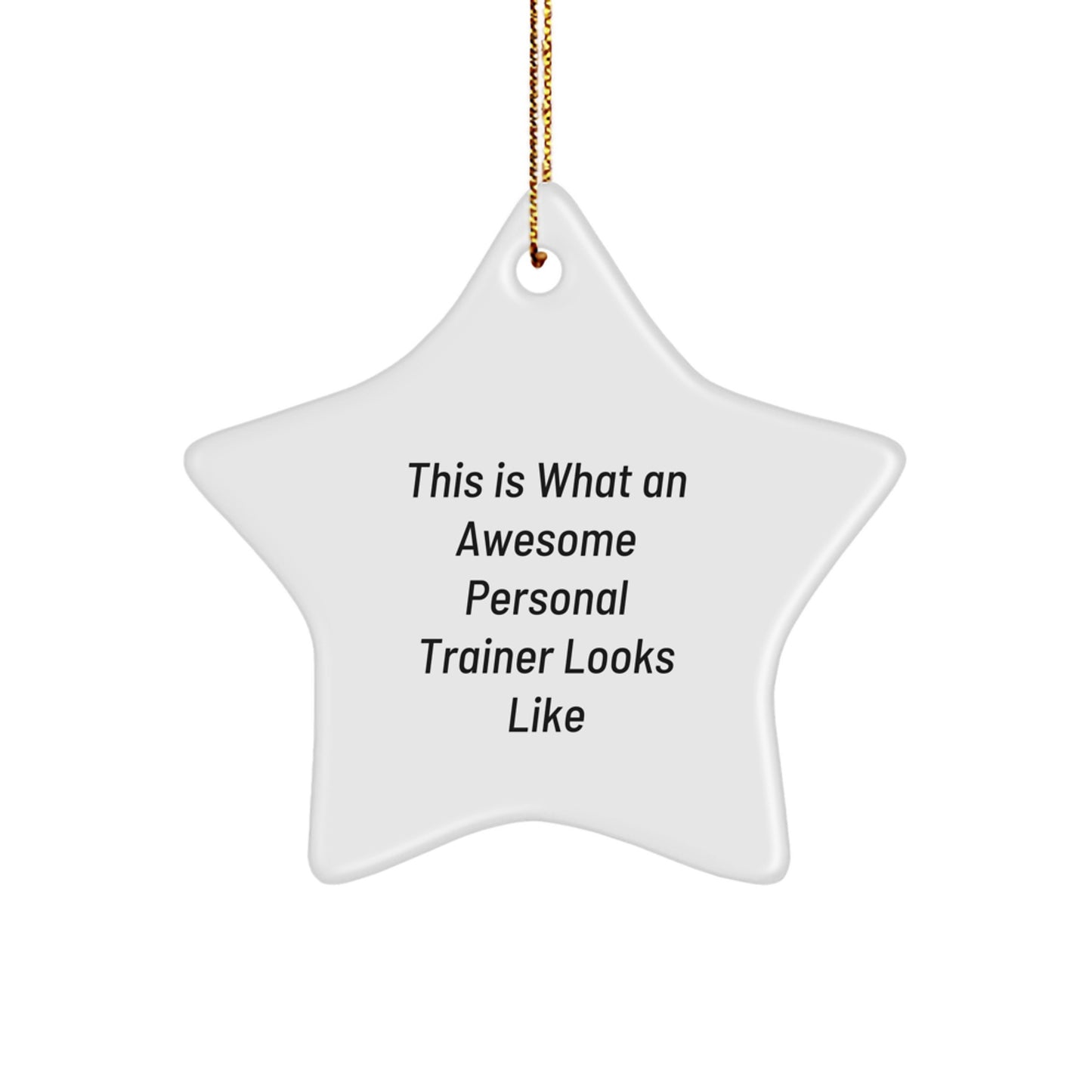 Personal Trainer Star Ornament, Funny Quote Gifts from Friends to Personal Trainers, Christmas Unique Gifts - Image 1