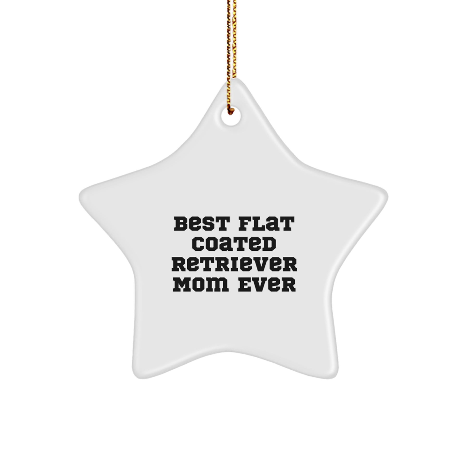 Funny Flat Coated Retriever Dog Gifts for Mom, Unique Star Ornament, Best Mom Ever, Christmas Unique Decorations from Family - Image 1