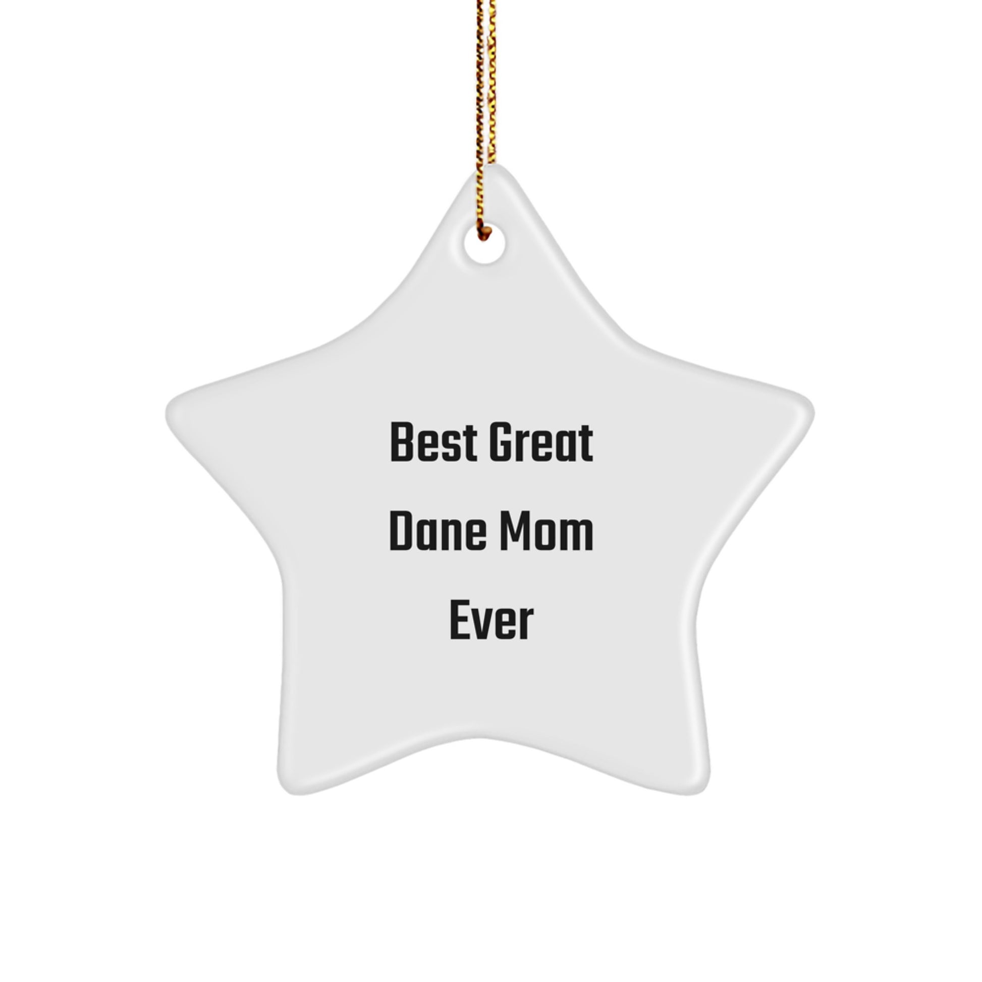 Funny Great Dane Dog Gifts from Mom for Christmas Unique Star Ornament - Image 1