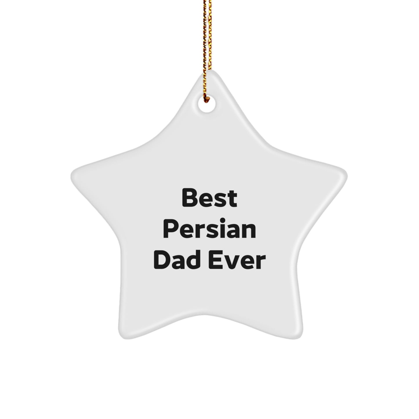 Funny Persian Cat Dad Gifts from Men to Family Christmas Star Ornament - Image 1