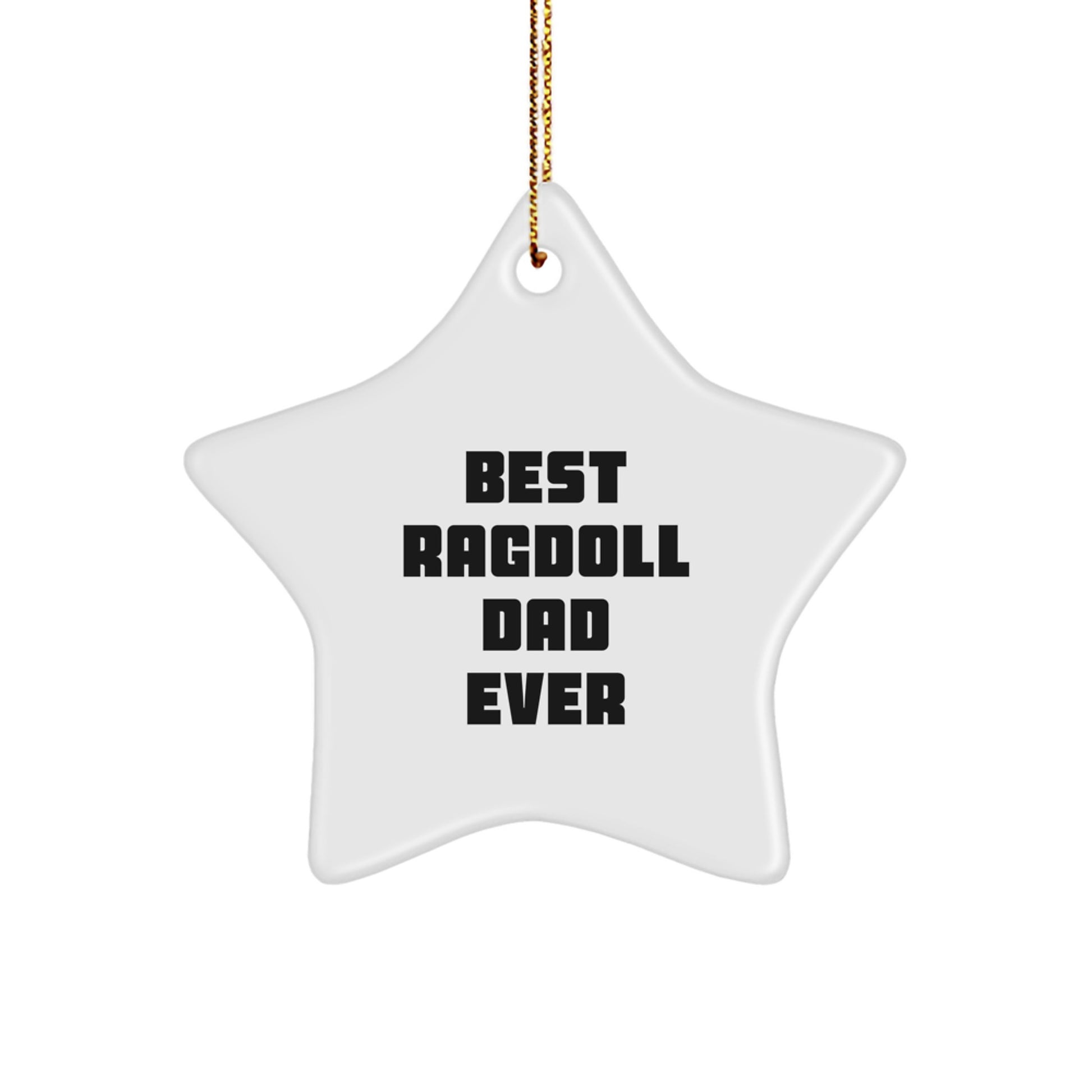 Ragdoll Cat's Best Dad Ever Star Ornament, Gifts from Men to Friends for Christmas - Image 1
