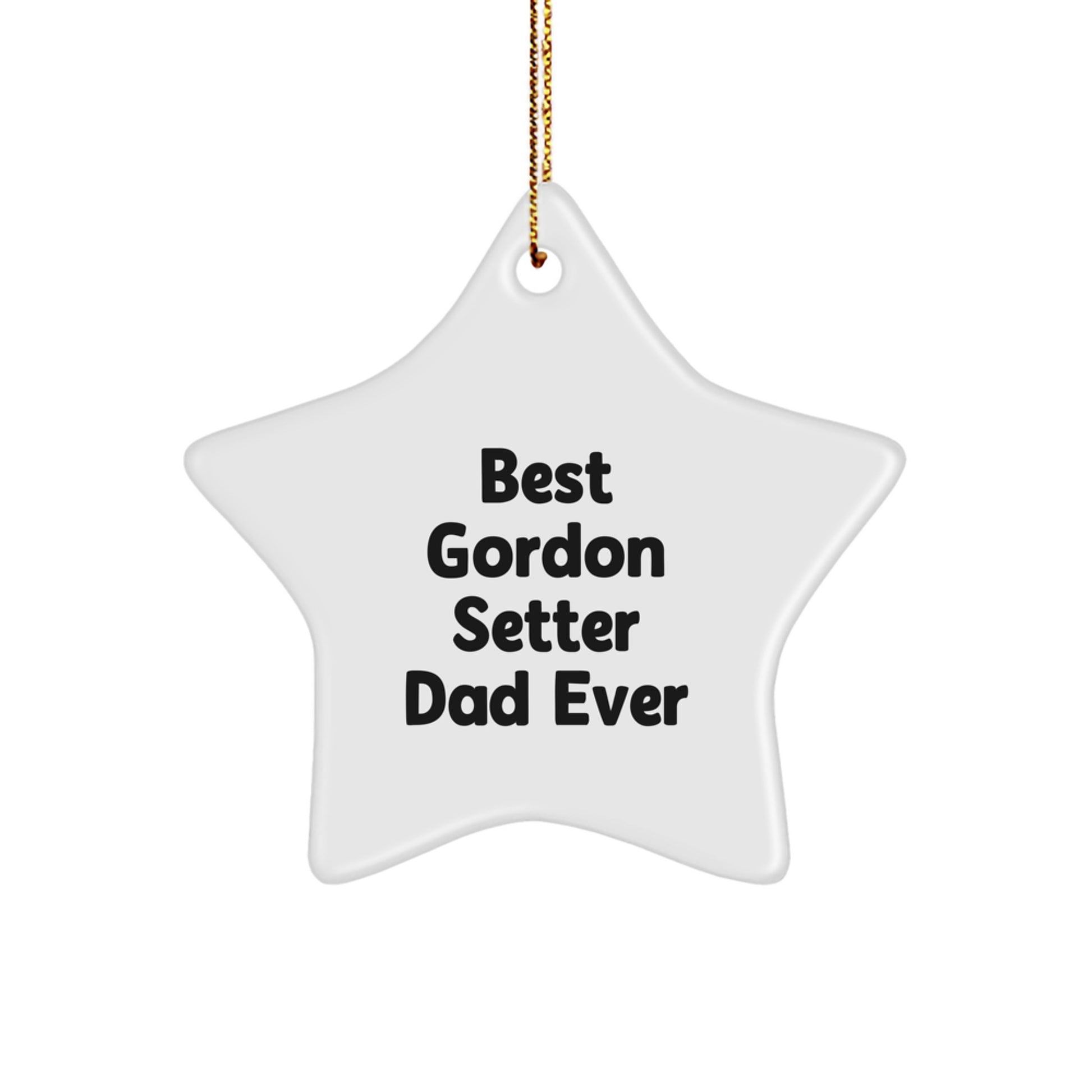 Gordon Setter Dad Ever Funny Star Ornament Gifts from Men to Best Gordon Setter Dad Ever, Christmas Unique Gifts for Gordon Setter Dog Lovers - Image 1