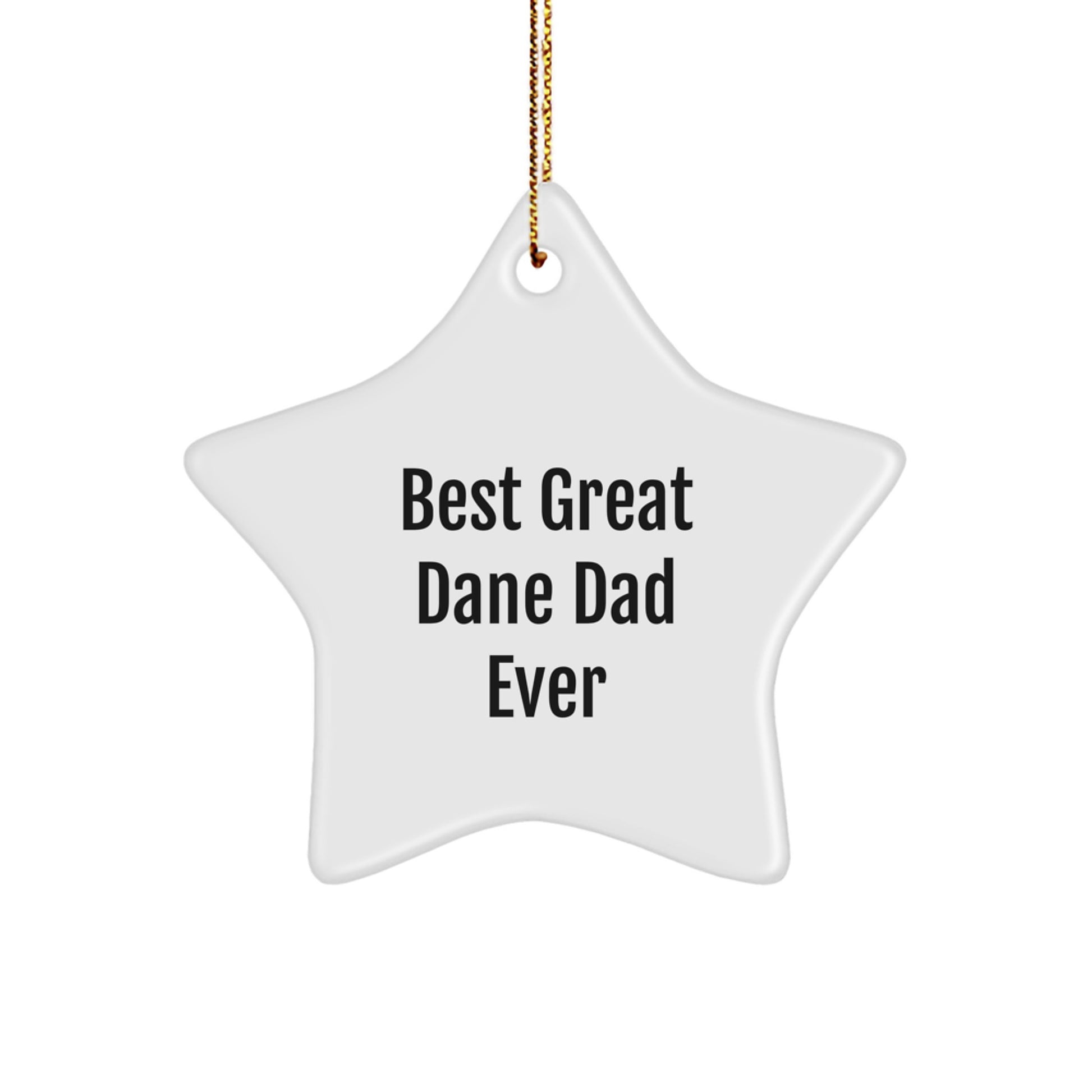 Funny Great Dane Dog Lover Gifts from Dad to Great Dane Dog - Best Star Ornament for Christmas - Image 1