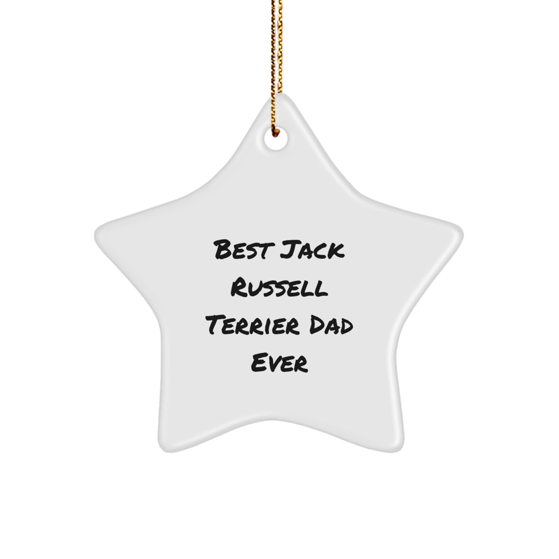 Funny Jack Russell Terrier Dog Gifts from Men to Best Dads Ever - Star Ornament for Christmas - Image 1