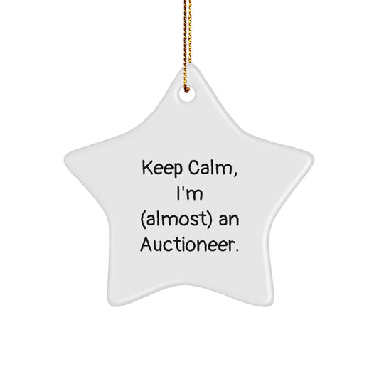 Funny Star Ornament for Auctioneer Friends - Gifts from Men to Auctioneer - Image 1