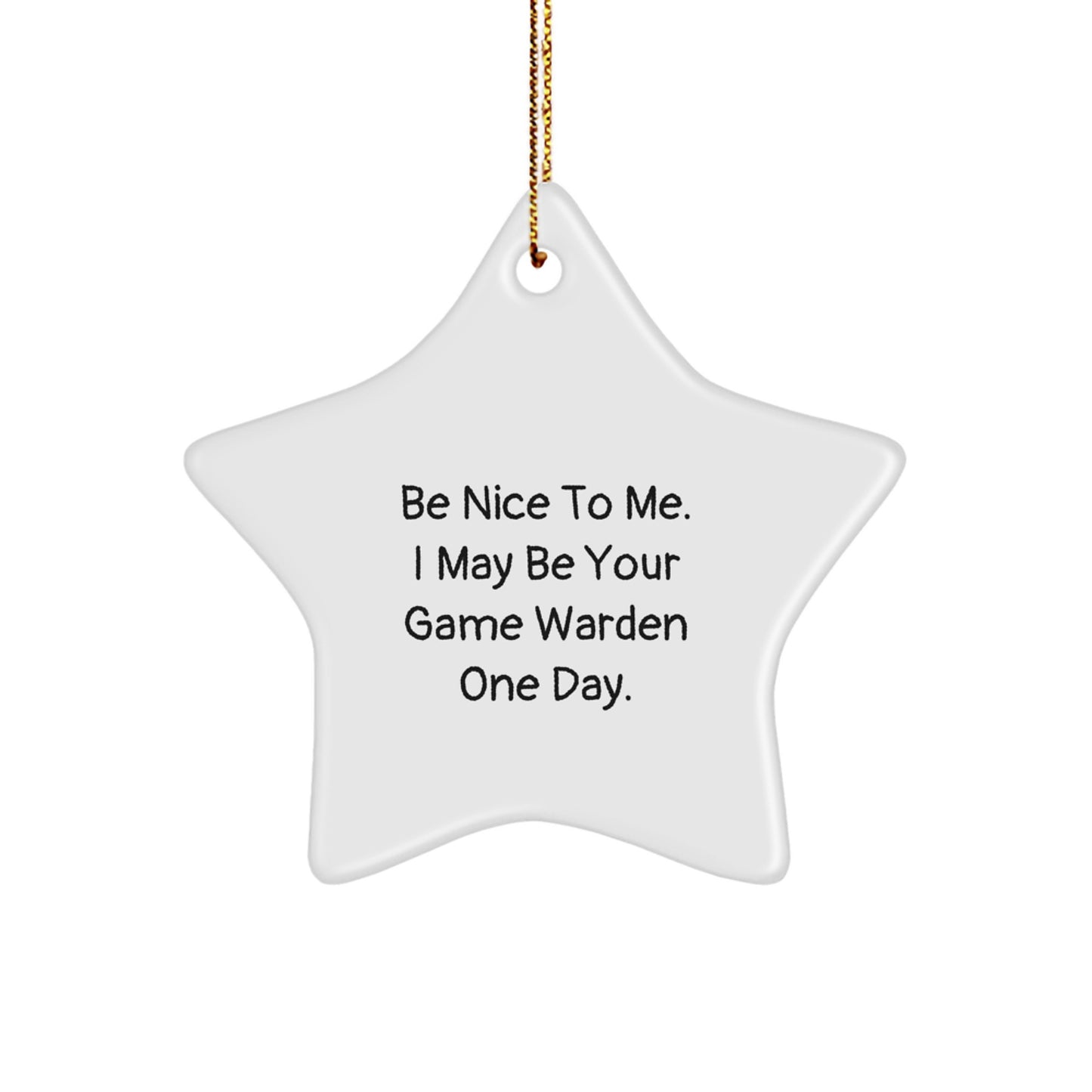 Funny Game Warden Star Ornament Gifts for Men - Christmas Unique Presents from Family - Image 1