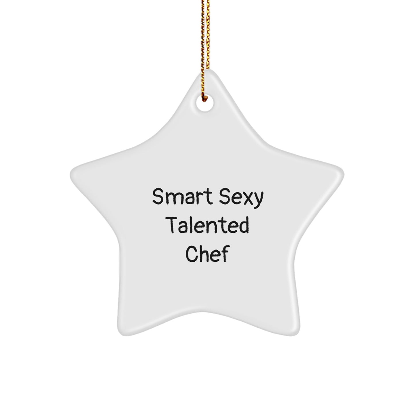 Funny Chef Star Ornaments Gifts from Men to Friends for Christmas Unique - Image 1
