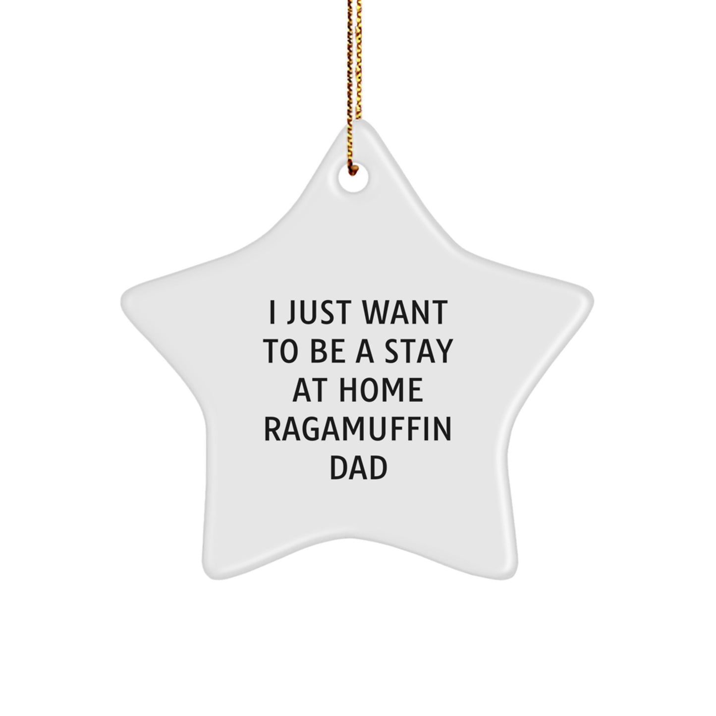 Funny Ragamuffin Cat Lover Star Ornament Gifts from Dad for Christmas Unique Decorations - Image 1