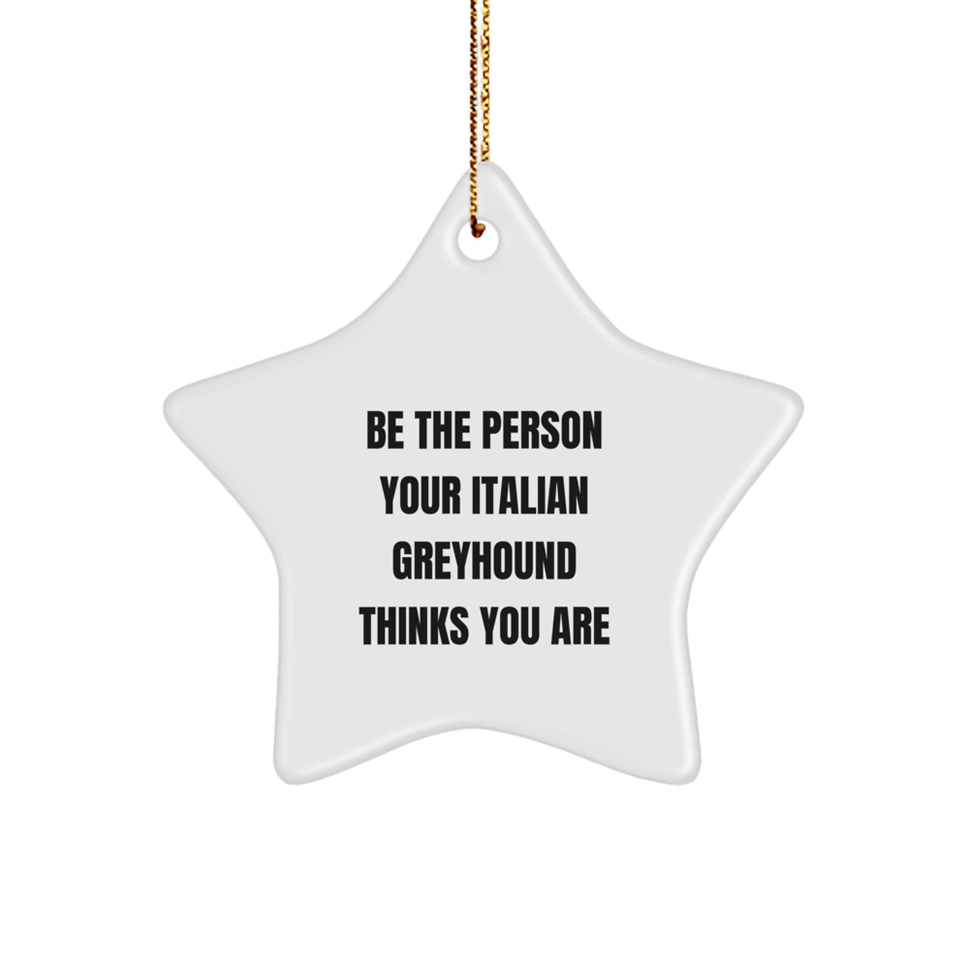 Italian Greyhound Dog Lovers Christmas Unique Gift, Be The Person Your Italian Greyhound Thinks You Are, Star Ornament Gifts for Italian Greyhound Dog Owners from Family - Image 1