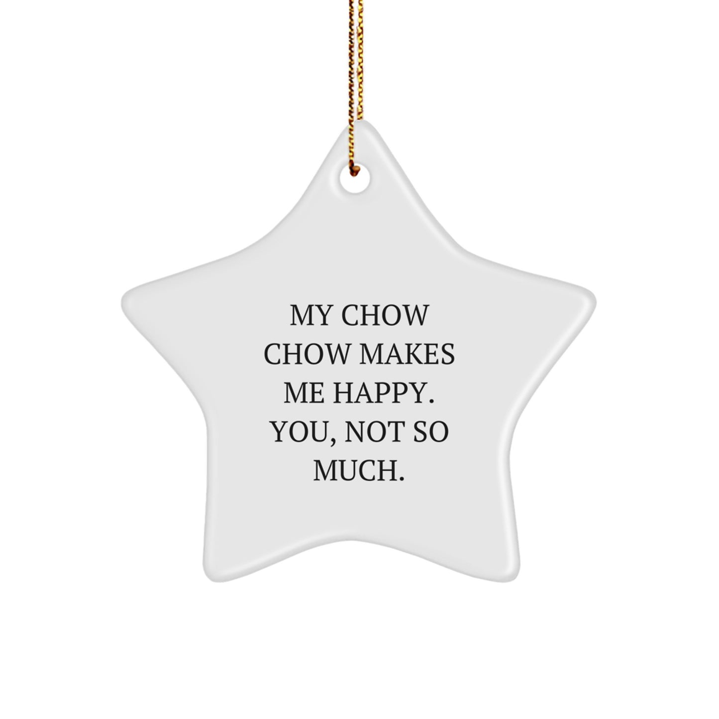Chow Chow Dog Lover Funny Gifts for Friends and Family - Christmas Star Ornament, Gifts from Men, Gifts for Chow Chow Dog Owners - Image 1