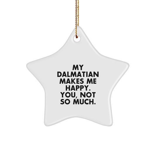 Funny Dalmatian Dog Gifts for Dalmatian Dog Lovers, Star Ornament Christmas Unique Gifts from Friends to Family - Image 1