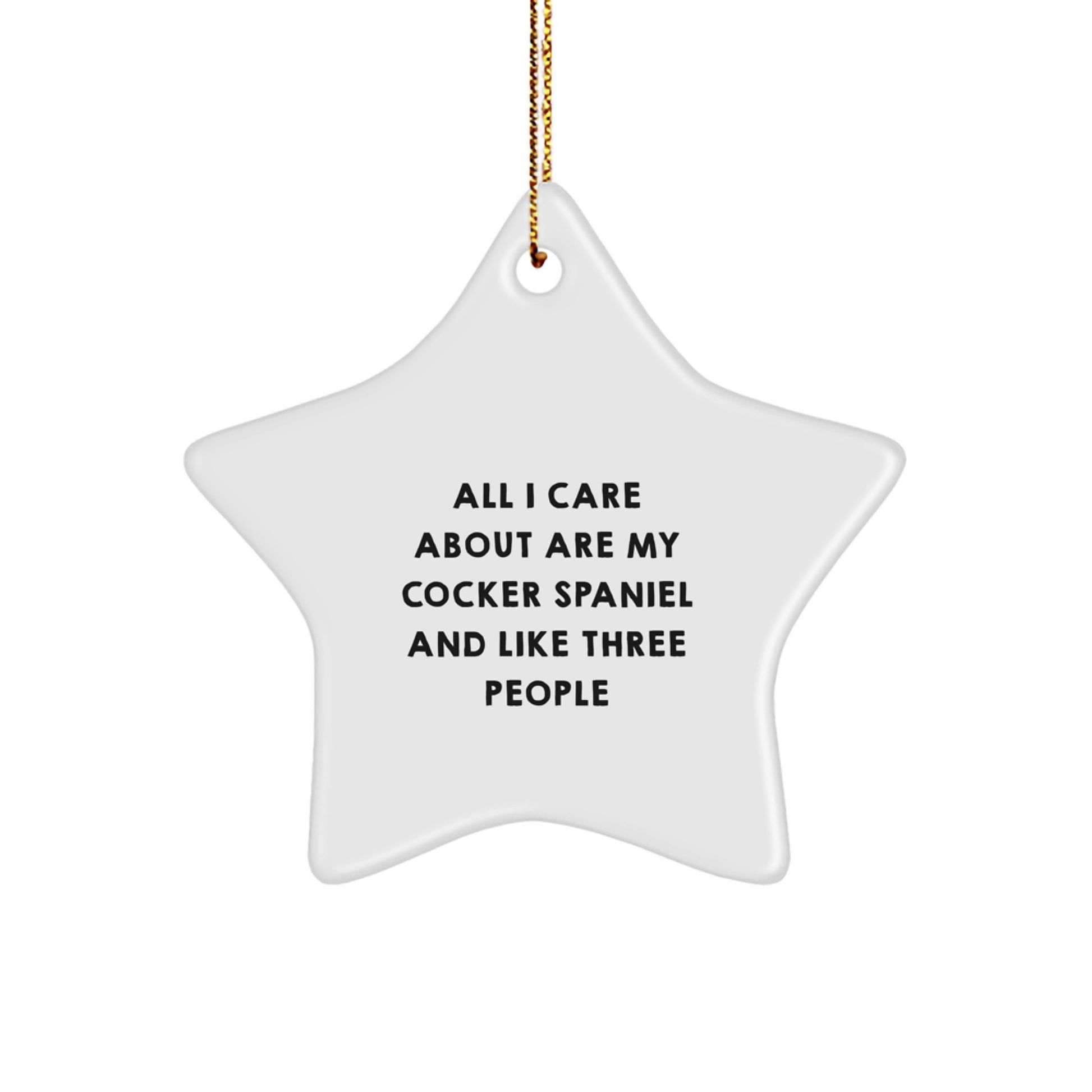 Cocker Spaniel Dog Lovers Funny Star Ornament from Friends for Christmas Unique Gifts - Image 1