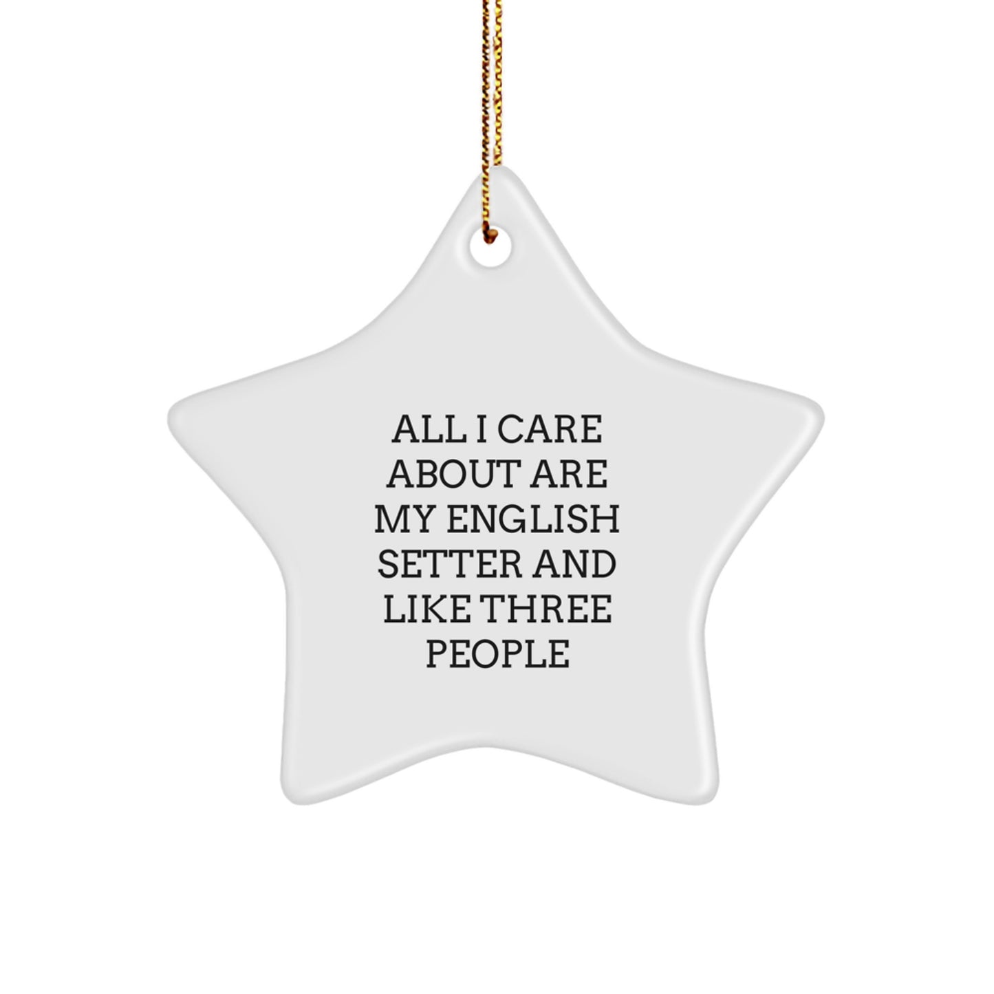 English Setter Dog Lover Gifts from Friends, Funny Star Ornament for Christmas, Inspirational Quote for Pet Owners, Durable MDF Material, Vibrant Print, Ideal Gifts for Men, Women, Family - Image 1