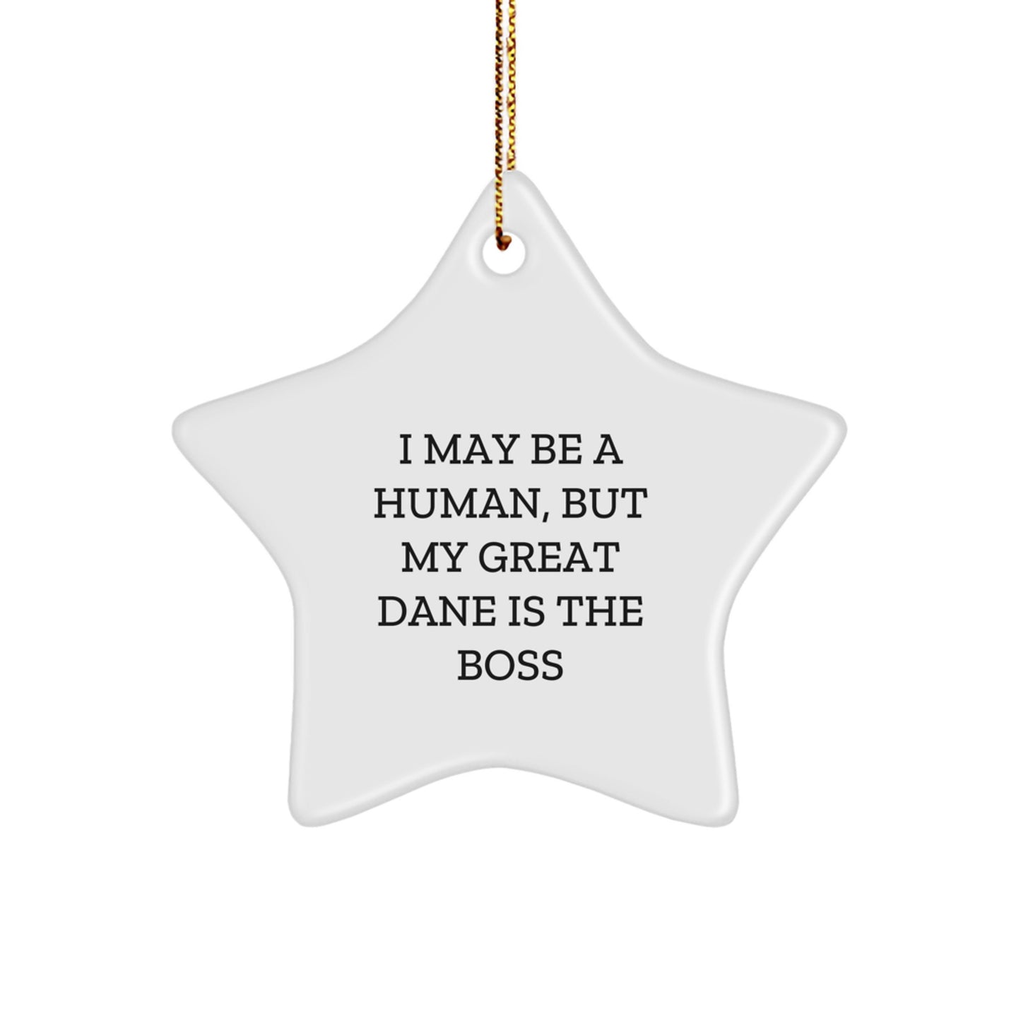 Funny Great Dane Dog Star Ornament Gifts from Men to Great Dane Dog Owners on Christmas Unique Gifts - Image 1