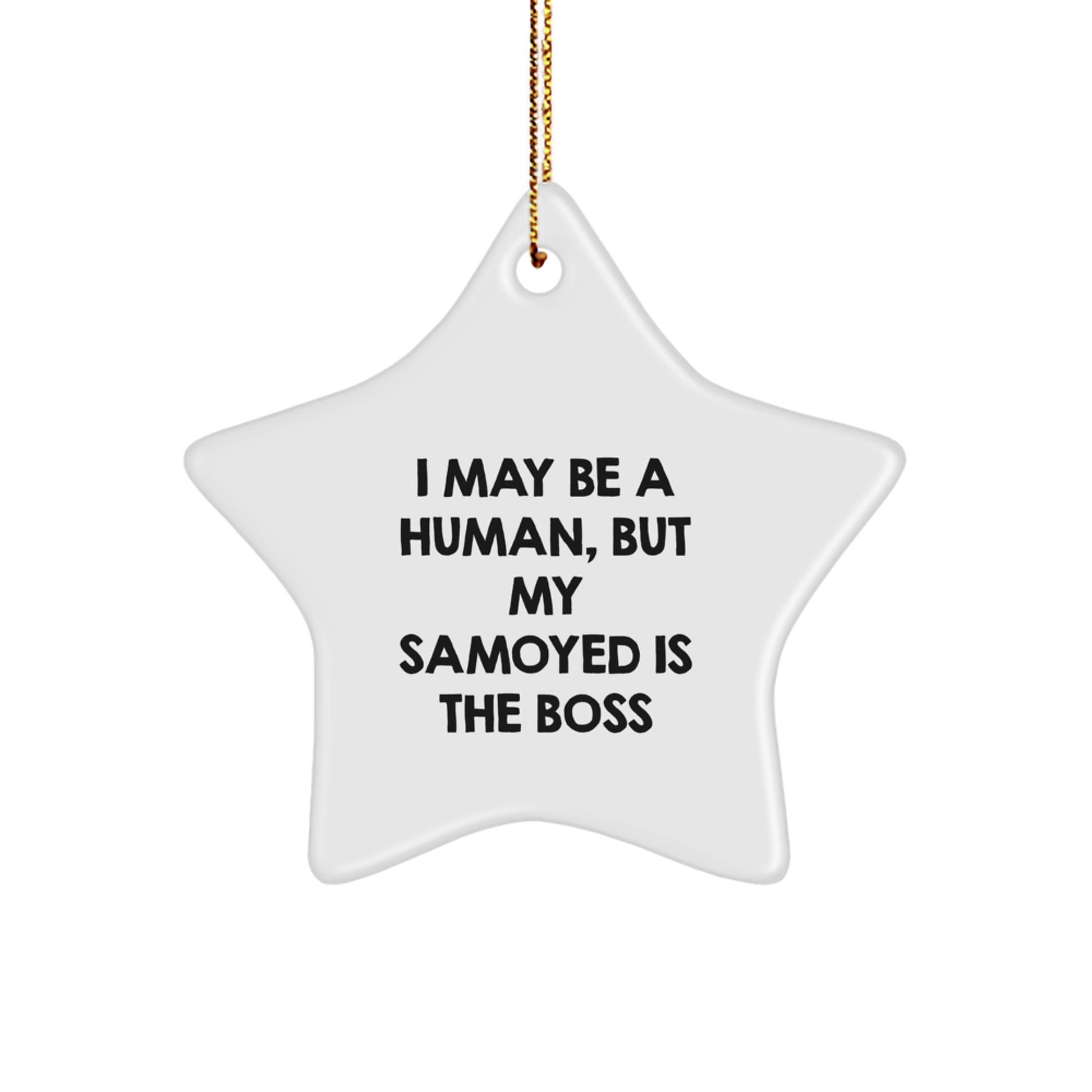 Funny Samoyed Dog Mom Star Ornament, Gifts from Women to Women, for Samoyed Dog Lovers, Christmas Unique Gifts - Image 1