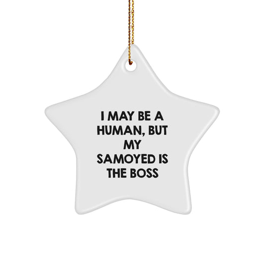 Funny Samoyed Dog Mom Star Ornament, Gifts from Women to Women, for Samoyed Dog Lovers, Christmas Unique Gifts - Image 1