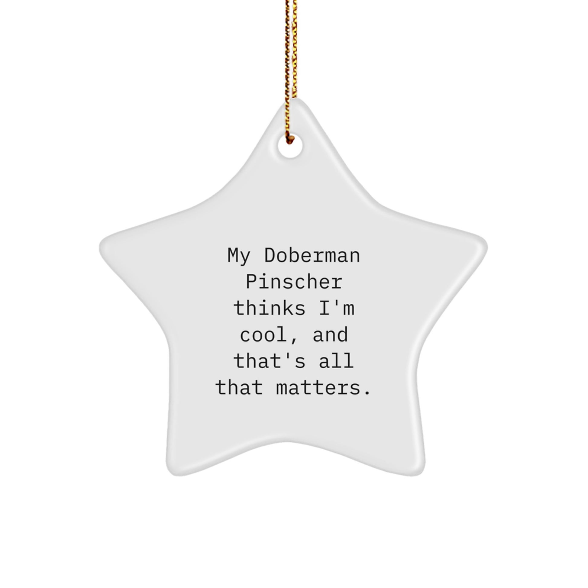 Doberman Pinscher Dog Lover Gifts from Friends, Funny Star Ornament for Christmas Unique Gifts - Image 1