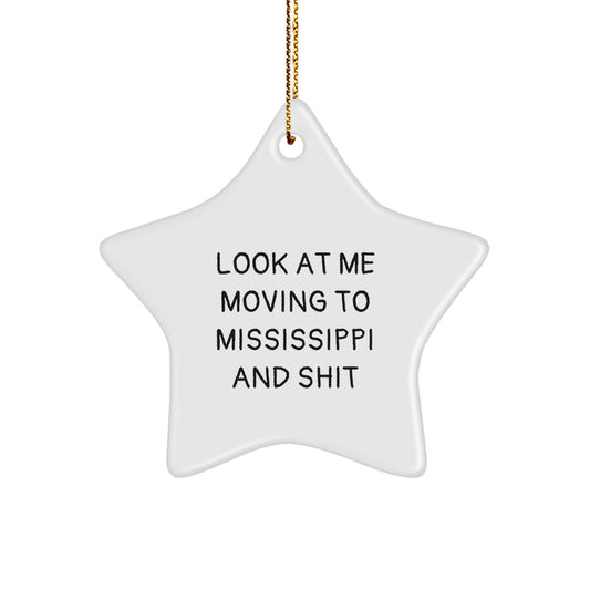 Funny Mississippi Star Ornament Gifts from Friends and Family - Image 1