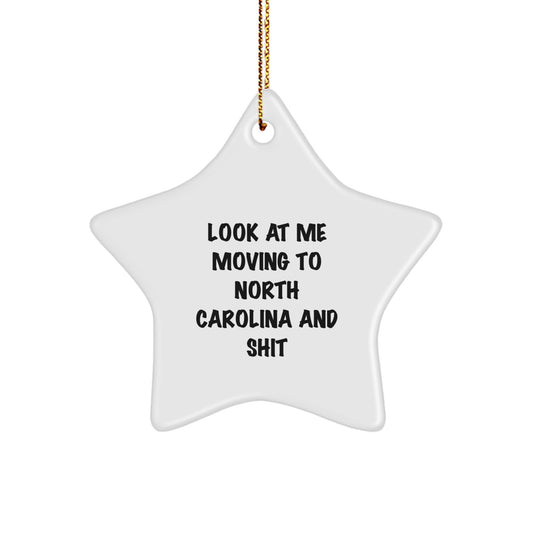 Funny North Carolina Star Ornament Gifts from Friends and Family for Christmas Decorations - Image 1