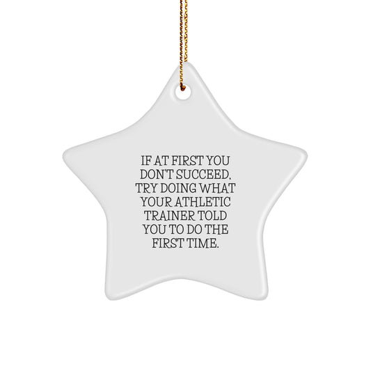 Funny Inspirational Gifts from Family to Athletic Trainer Star Ornament for Christmas Unique Decorations - Image 1