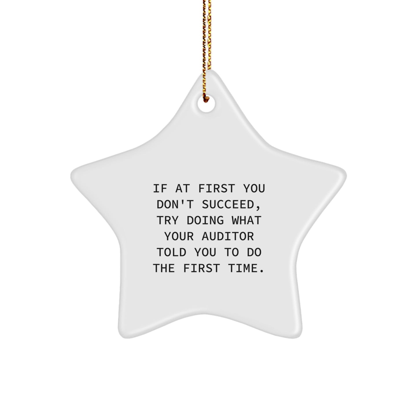 Funny Auditor Gifts from Men or Women - Star Ornament Christmas Unique Gifts for Auditor - Image 1