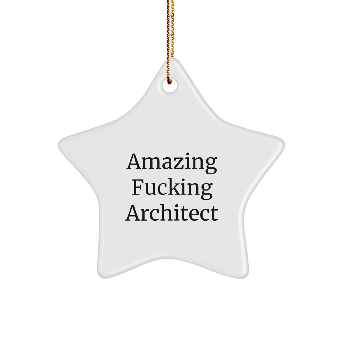 Funny Architect Star Ornament Gifts from Men or Women for Christmas Unique Presents - Image 1