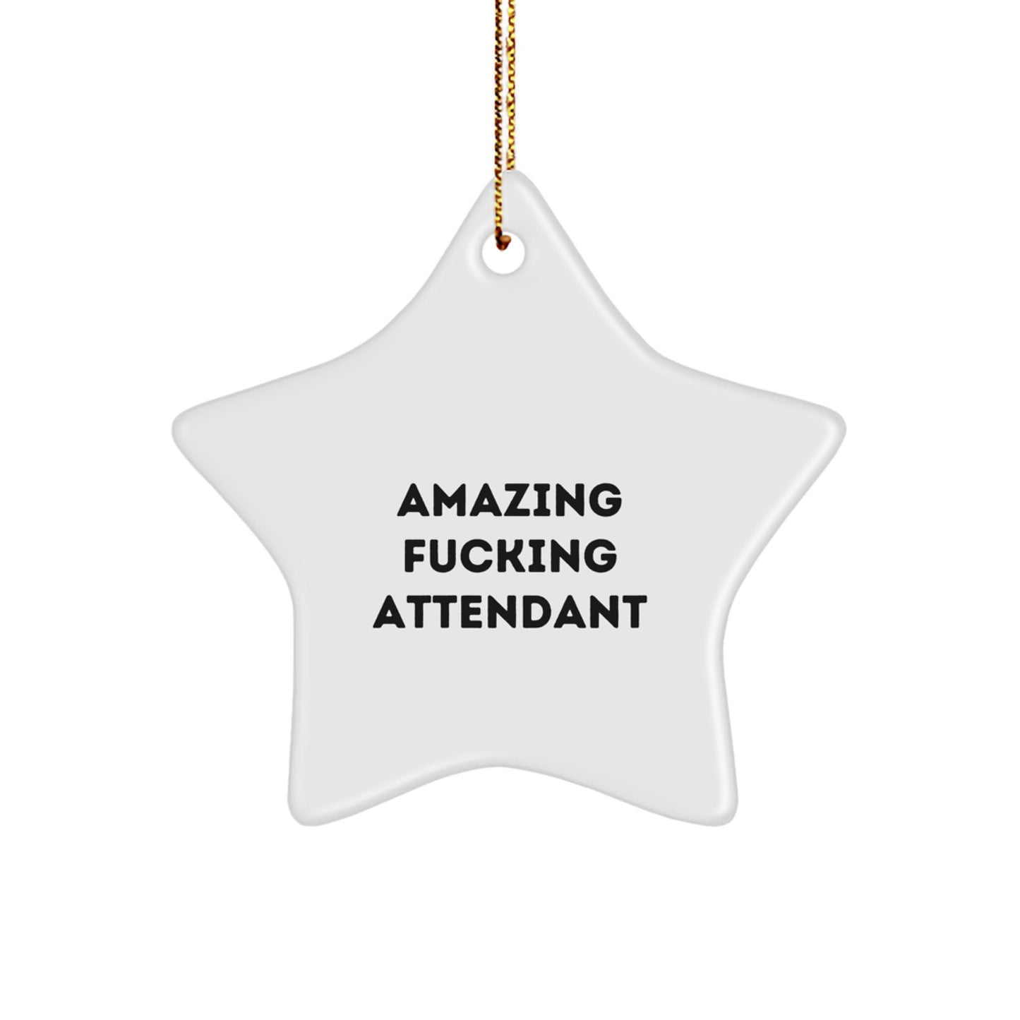 Funny Attendant Star Ornament Gifts from Men to Attendant Friends for Christmas Unique - Image 1
