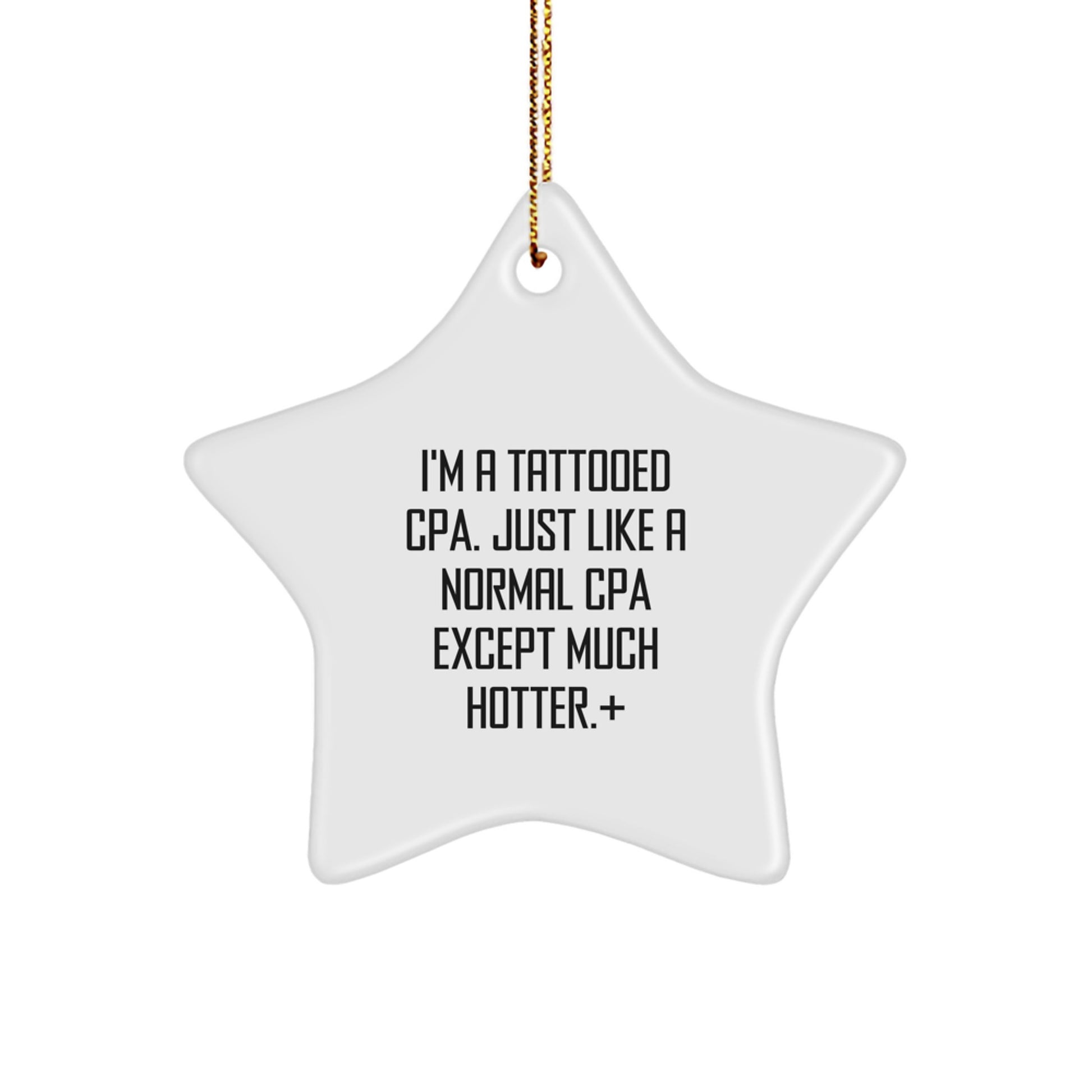 Funny CPA Star Ornament Gifts from Men to Friends, Gifts for CPA Students, Unique Christmas Decorations - Image 1
