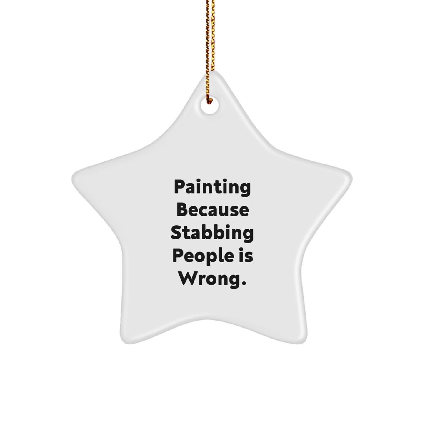 Funny Christmas Star Ornament Gifts from Friends for Painting Lovers - Image 1