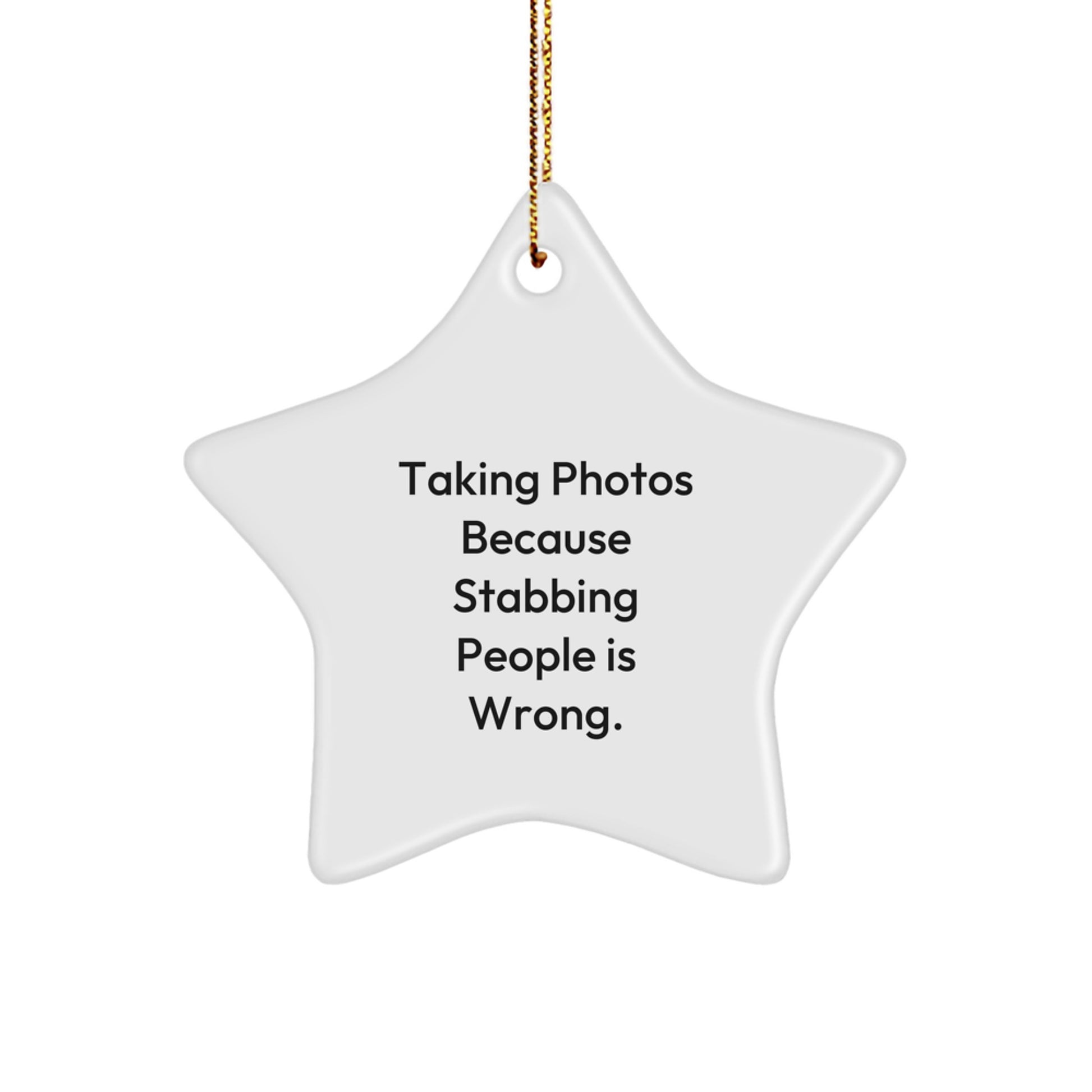 Funny Taking Photos Star Ornament Gifts from Men to Friends, Unique Christmas Decorations for Taking Photos Enthusiasts, Star Ornament for Taking Photos Lovers - Image 1