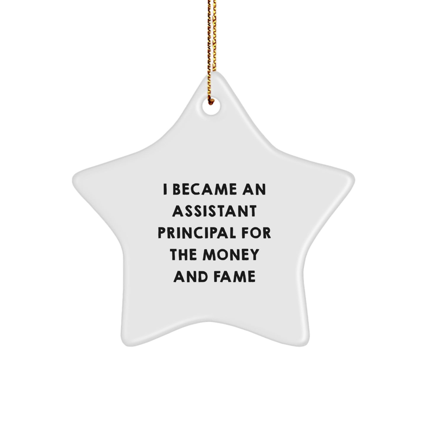 Funny Assistant Principal Christmas Star Ornament Gifts from Coworkers to Men, Unique, Inspirational, Humorous, Assistant Principal Assistant - Image 1