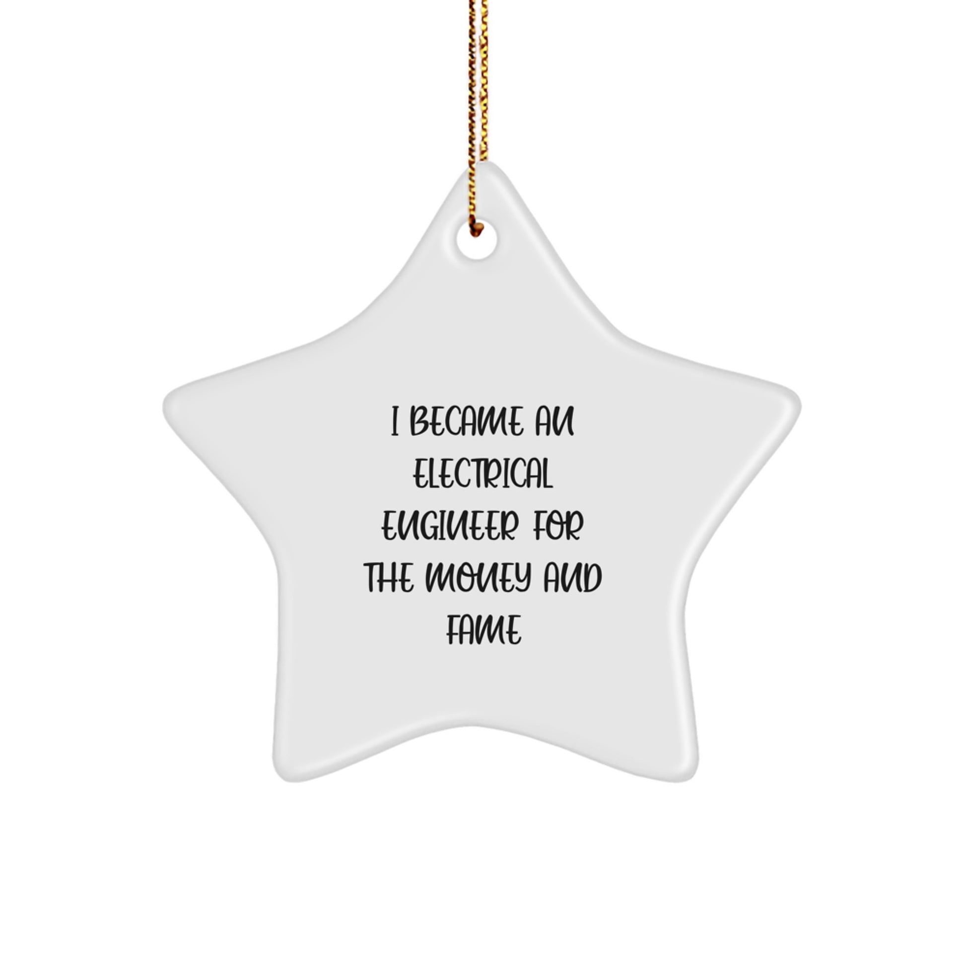 Funny Electrical Engineer Gift, Star Ornament for Electrical Engineer Friends, Christmas Unique Gifts from Men to Electrical Engineer Coworkers - Image 1