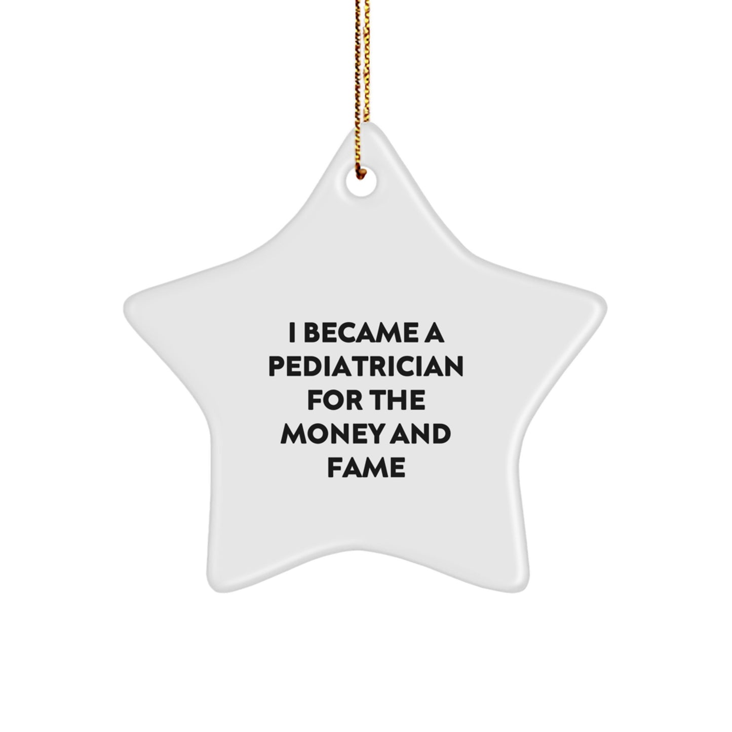 Funny Pediatrician Gifts for Men, Star Ornament Christmas Unique Presents from Family to Doctor Friends - Image 1