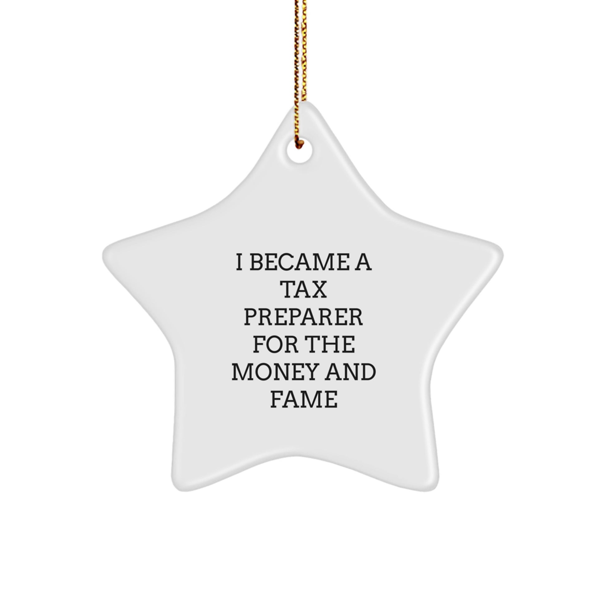 Gifts from Friends and Family - Inspirational Tax Preparer Star Ornament, Funny Quote for Christmas Unique Gifts - Image 1