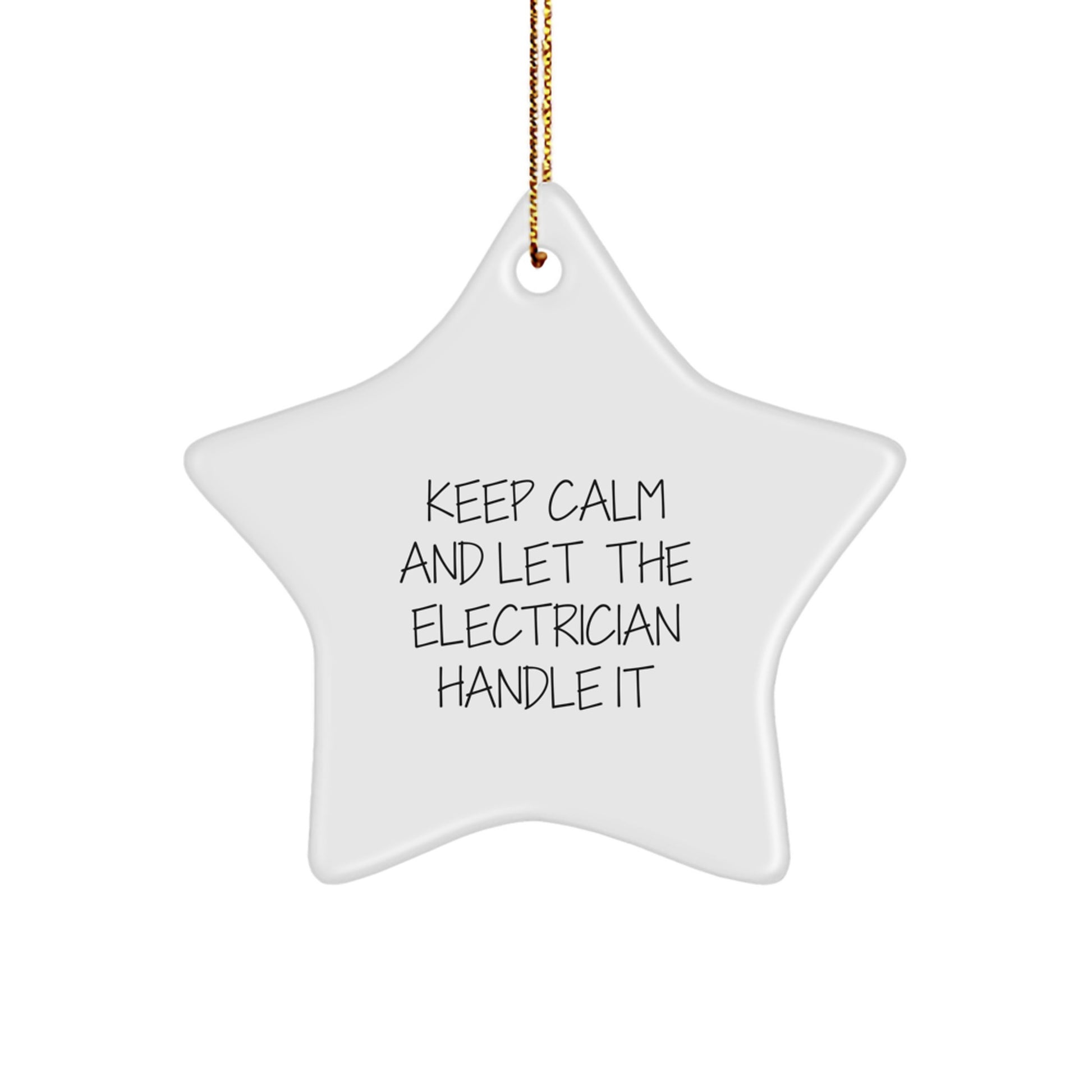Funny Electrician Gifts from Friends, Unique Star Ornament for Electrician Men, Christmas Unique Gifts for Electrician Friends - Image 1