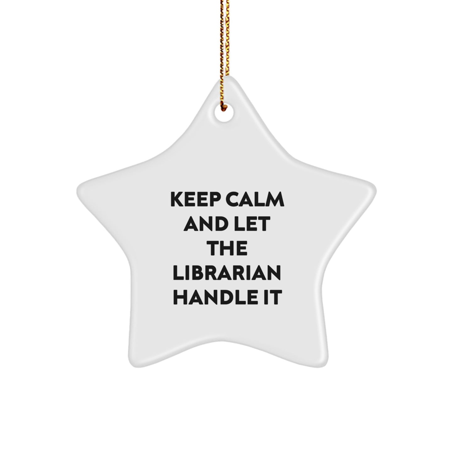 Funny Librarian Star Ornament Gifts for Librarians - Christmas Unique Gifts from Coworkers - Image 1